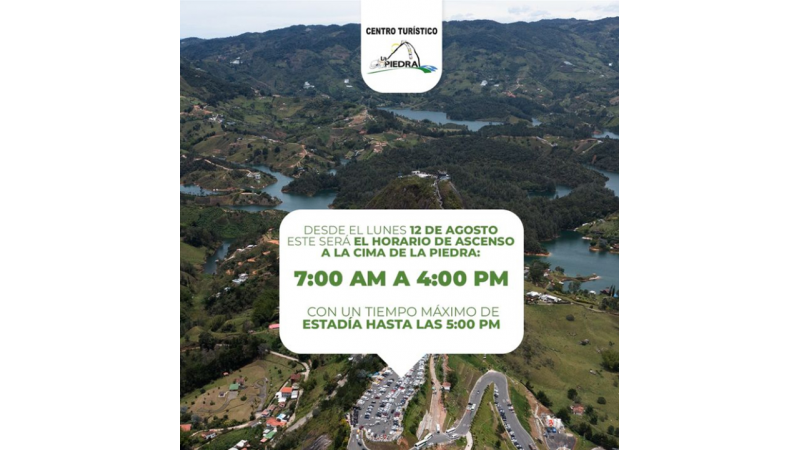 Desde el 12 de agosto nuestro horario en la cima: 7am a 4pm.